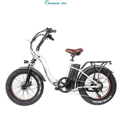 China Alloy Fat Tire 48v 500w Snow Tire Ebike Diss Aluminum Brake Folding Electric Foldable Electric Bicycle for sale