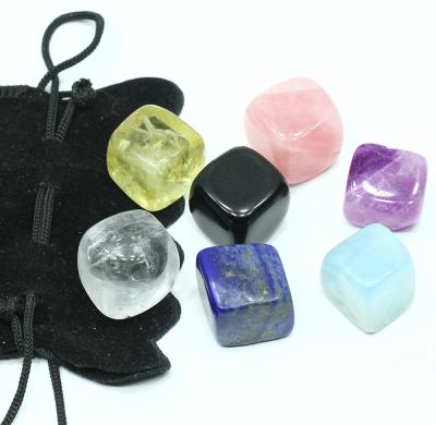 China Wholesale Natural Crystal Healing Stone Meditation Globe Chakra Stone 7 Chakra Set for sale