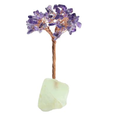 China Folk Quality Crystal Crafts Purple Crystal Tree Art Material Natural Handmade Crafts High for sale