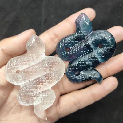 China China Hot Sale Natural Spirit Stone Crystal Animal Carving Folk Craft Crystal Snake for sale