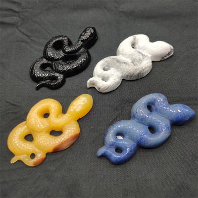 China Hot Sale Natural Gemstone Crystal Animal Carving Folk Crafts Crystal Snake from China for sale