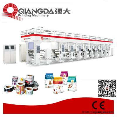 China OPP computerized rotogravure system automatic vertical and horizontal registering color pringting machine for sale