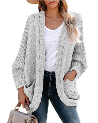 China Keep 2021 Autumn Winter New Ol Large Size Rope Needle Button Cardigan Coat Warm Thick Sweater Women's Sweater for sale