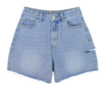 China Waterproof Street Rising Cool Cotton Denim Loose Casual Straight Shorts High Waist Shorts for sale