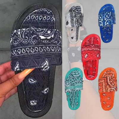 China Bandana shoes for women 6 colors white black red blue wholesale house bandana shoes for women for sale