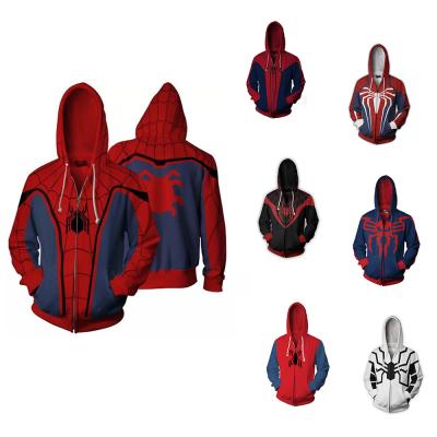 China Anti-wrinkle designer 3d printed anime cloth jacket merch Spiderman graphic hoodies for sale