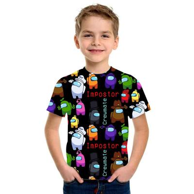 China 15 Color QUICK DRY Custom Tie Dye Print Graphic Among Us Boy's T-Shirt For Kids for sale