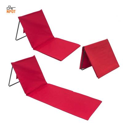 China Beach Mat NPOT Beach Mat Lounge Folding Chair Foldable Beach Mat With Back Support for sale