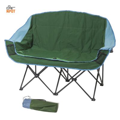 China NPOT folding loveseat Easy-carry wholesale printing available camping chair for beach camping luxury loveseat for sale