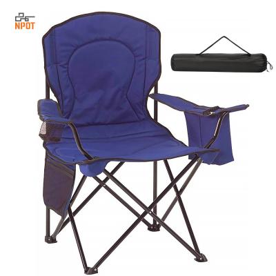 China Folding Camping Chair With Cooler NPOT Purple Camping Chair With Cooler 4-Can Portable Folding Ultralight Camping Chair for sale