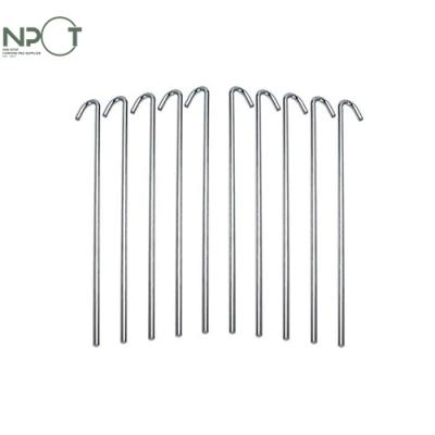 China Galvanized Tent Stake NPOT Galvanized Steel Tent Stakes Multiple Pack Sizes Tent Peg Perfect For Anchoring Camping Tents for sale