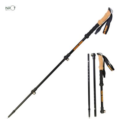 China Custom Lightweight EVA and CORK Handle NPOT Trekking Poles Women's Folding Trekking Poles Canes for Travel for sale