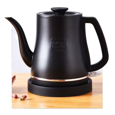 China Boil-dry protection color 1.2L black and white goose neck 304 thickened stainless steel electric tea kettle for sale