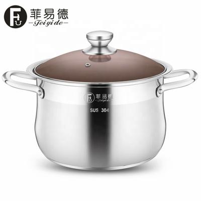 China Sustainable Stainless Steel Pot Base Soup Base Casserole Hot Thermo Soup Cooking Pot With Bottom 22-28cm Super Pot Sets for sale