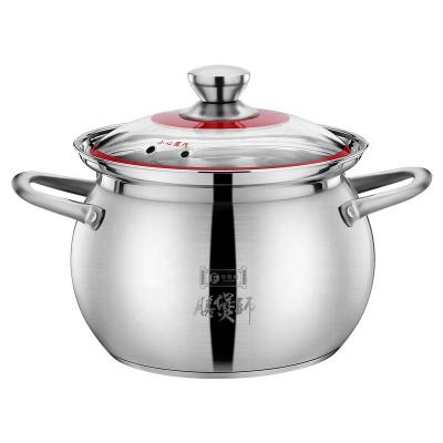 China Sustainable Stainless Steel Casserole Cooking Pot With Super Bottom for sale