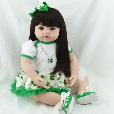 China Doll Limbs Can Be Active Doll Limbs Can Be Active Silicone Reborn Baby - Doll Toys 22 Inches With Long Hair Realistic Baby Dolls 100% Reborn Friends Handmade Doll Kids Girl Toys for sale