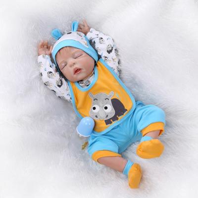 China Realistic DIY TOY New Reborn Baby Handmade Full Body Silicone Child Doll 56cm Boy Doll Gift Toy for sale