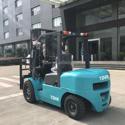 China TDER China wholesale fork lift truck 4ton diesel forklift with CE ISO approval for sale