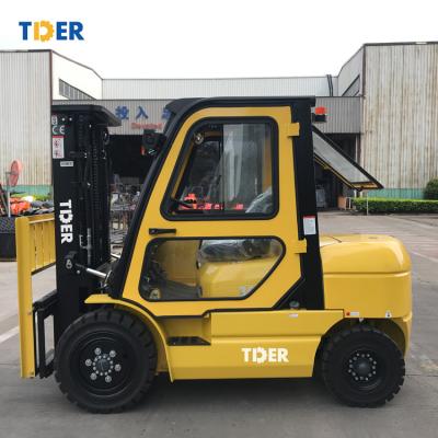 China TDER 3 ton small diesel forklift truck with air conditioner for forklift cab for sale