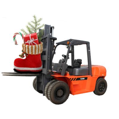 China TDER Solid Tire Forklift 5 Ton Specifications 5 Ton Free Spare Parts for sale