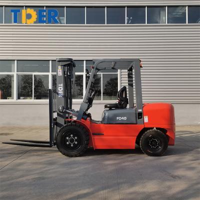 China 2022 Brand new TDER 4 Ton diesel forklift with color optional for sale