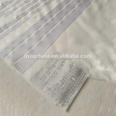 China White With Black Stripes Size 190*140cm Jewish Daily Prayer Acrylic Prayer Shawl Tallit for sale