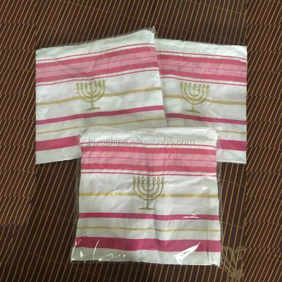 China White with black stripes high quality judaica prayer shawl and polyester tallit for sale