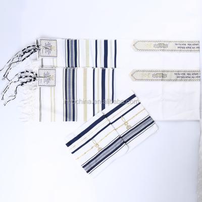 China White with black stripes new style polyester scarf and colorful polyester scarf for sale