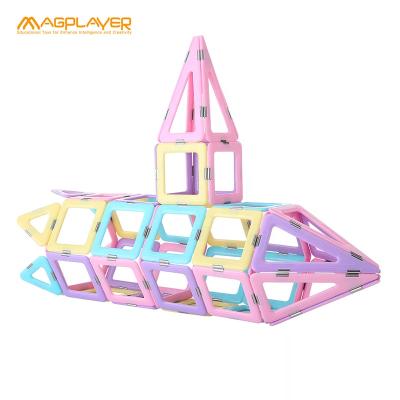 China ABS Plastic Building Toy Safe Building Toy 62 Pcs Magnetic Building Blocks 3d Building Blocks Sets Toy For Children for sale