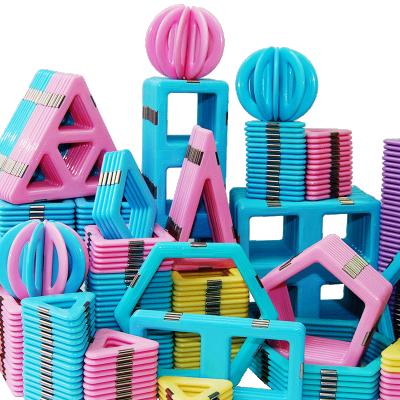 China Building Toy Magplayer STEM Stacking Toy Macaron Building Blocks Magnetic Construction Toys Set For Children for sale