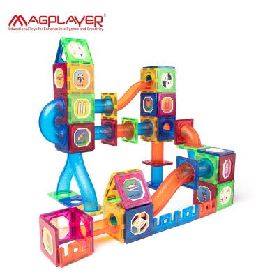 China Educational Building Toy STEM Toy BPA Free Plastic Magnetic Building Blocks Set Kids Marble Run Toy for sale