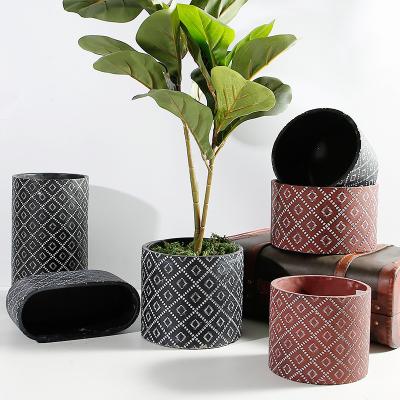 China Simply Wholesale Factory Direct Ceramic Planter Pots Set Of 3pcs Pots For Plants for sale