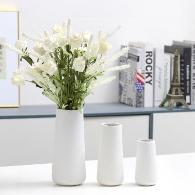 China Modern Nordic Simple Creative White Ceramic Dining Table Mid-Century Vase Room Porch DECOR ORNAMENT ORNAMENT Model Flower Arranging Set for sale