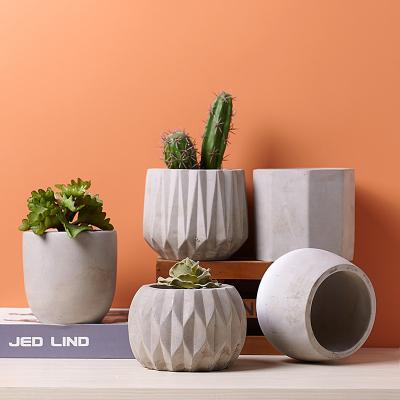 China Nordic simple simply green industrial pineapple plant flowerpot cement style fleshy flowerpot indoor and outdoor studio for sale