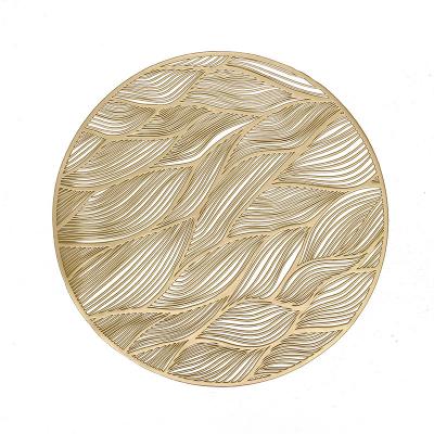 China New Style Viable Hot Stamping Place Mats Hotel Restaurant Decoration PVC Insulation Western Table Mat for sale