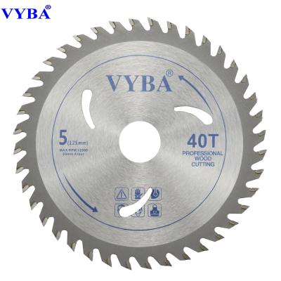 China Factory Made Competitive 65Mn 125*40T*20mm CTT Circular Saw Blade For Wet Wood , Hard And Soft Wood for sale