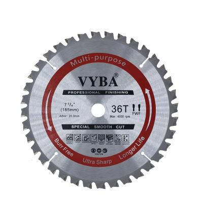 China Factory Manufacturer 185mm Wood Tungsten Carbide Tilted Circular Saw Blade For Circular Saw for sale