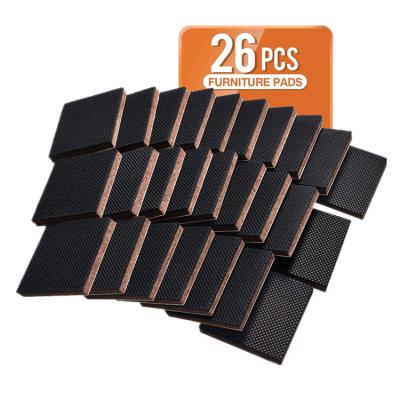 China Premium 26 Pcs Self Adhesive Furniture Protectors Non Slip Non Slip Furniture Clips Non Slip Rubber Feet For Furniture Stoppers for sale