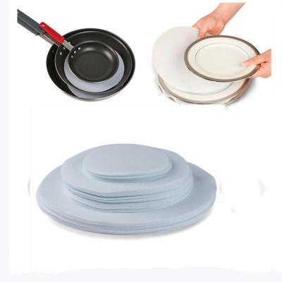 China Viable Premium Soft White Felt Plate China Storage Dividers Plate Protectors And Jar Dividers for sale