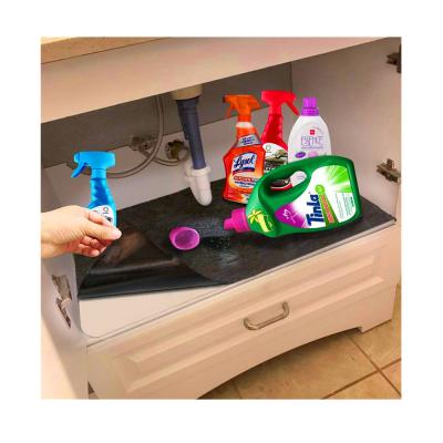 China Premium Thicker Anti Slip Absorbent Cabinet Mat Waterproof Shelf Liner Under The Sink Mat For Protection for sale