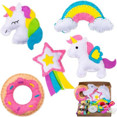 China Educational Unicorn Sewing Kits DIY Art Craft Felt Kit Kids Toys Educational Toys For Boys Girls Kids for sale