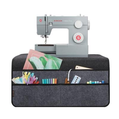 China Folding Sewing Machine Pad Mat for Table with Pockets Felt Sewing Machine Pad Organizer for Sewing Accessory Bundles for sale