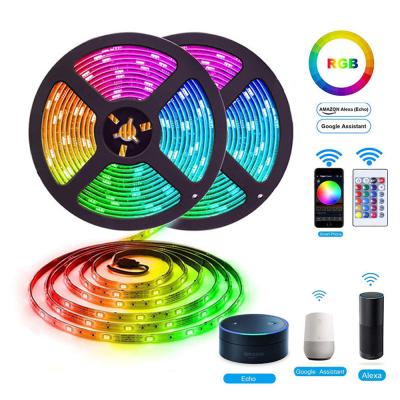 China Wifi Residential Smart LED Strip Lights 5050 RGB Dimmable 5M 10m 3 Years Warranty for sale