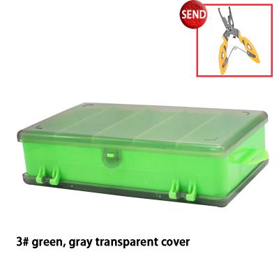 China Professional Plastic Lure Tackle Box Fishing Bins Double Sided Fishing Lure Bait Hooks Tackle Fishing Accessories for sale