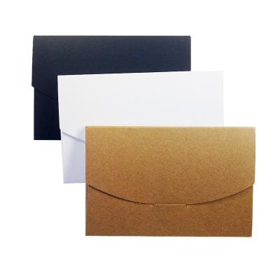 China Black White Gift Envelope 160x105mm Blank DIY Wrapping Paper Envelope Postcards 350gsm Greeting Card Cover Photo Packaging Boxes for sale