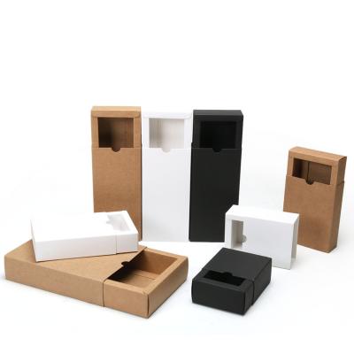 China Custom Black Recyclable Luxury Style Gift Supplier Kraft Paperboard Storage Cardboard Packaging Drawer Box for sale