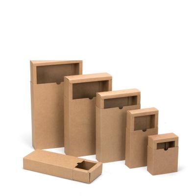 China Wholesale Customized Recyclable Luxury Cardboard Rectangle Gift Wrapping Paper Box Rigid Logo Printing Kraft Paper Drawer Box for sale