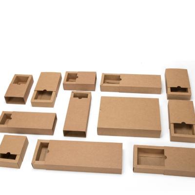 China Small Style Recyclable Luxury Custom Black Gift Supplier Wrapping Paper Cardboard Slide Storage Cardboard Packaging Drawer Box for sale