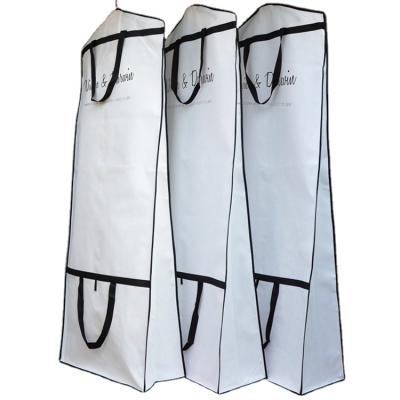 China Eco-friendly Custom Logo Garment Clothes Bag Bridal Wedding Dress Bag for sale