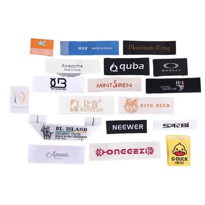 China Private Design Woven Damask Logo Tag Wholesale Woven Washable Customized Private Labels For Clothing Labels for sale